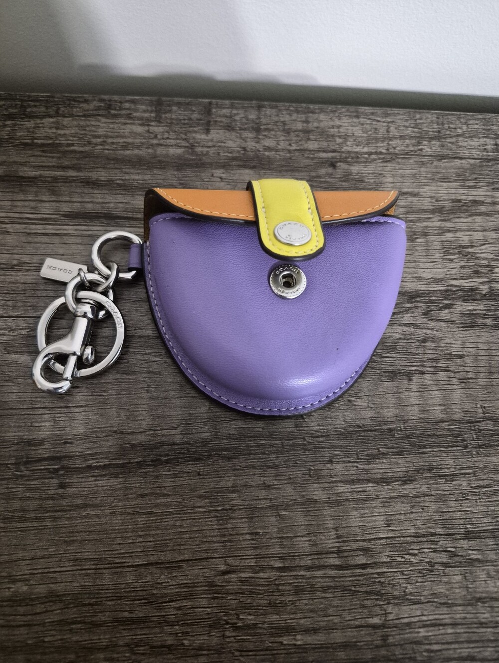 Coach CL456 Mini Saddle Bag Charm In Colorblock